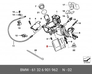 Группа контактная замка зажигания 61 32 6 901 962 BMW