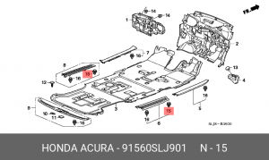 Клипса крепежная 91560SLJ901 HONDA