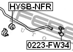 Втулка стабилизатора HYSB-NFR FEBEST