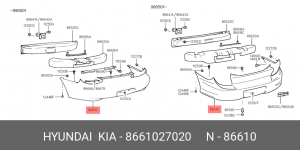 Буфер 8661027020 HYUNDAI KIA