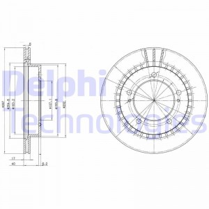 Тормозной диск BG3158 DELPHI