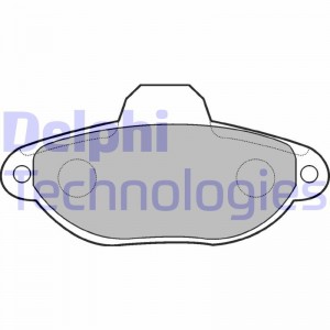 Комплект тормозных колодок, диско LP851 DELPHI