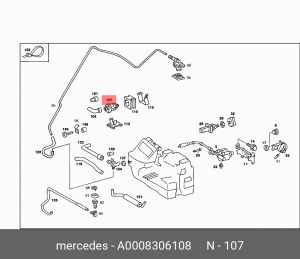 Устройство для впуска, воздух в салоне A 000 830 61 08 MERCEDES BENZ