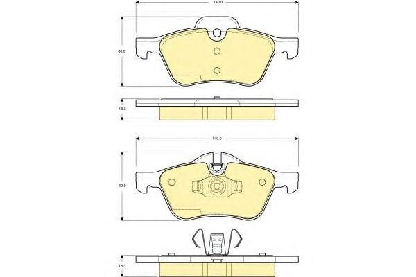 Комплект тормозных колодок, диско 6114762 GIRLING