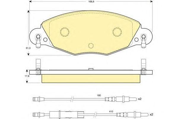 Комплект тормозных колодок, диско 6114494 GIRLING