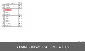 Деталь 806210020 SUBARU