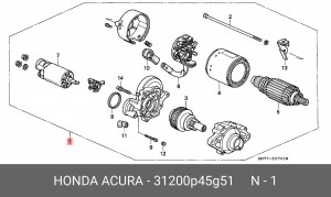 Стартер 31200P45G51 HONDA