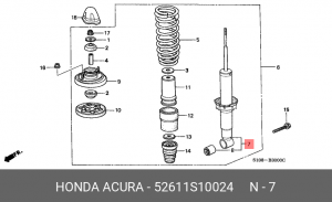 Амортизатор 52611-S10-024 HONDA