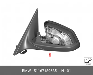 Зеркало заднего вида 51 16 7 189 685 BMW