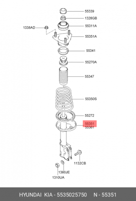 Амортизатор подвески 5535025750 HYUNDAI KIA