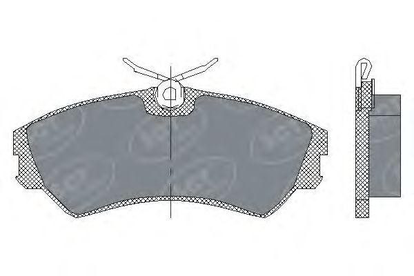 Комплект тормозных колодок, диско SP129 SCT