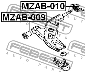 Сайлентблок MZAB-010 FEBEST