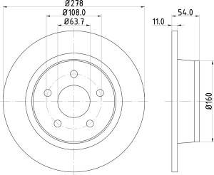Тормозной диск MDC1663 MINTEX