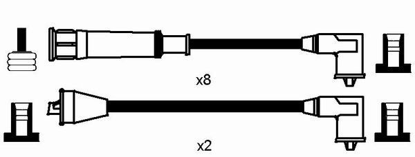 Ккомплект проводов зажигания 8630 NGK NTK