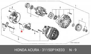 Ремкомплект, генератор 31150P1KE03 HONDA
