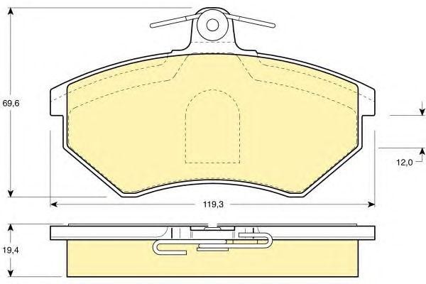 Комплект тормозных колодок, диско 6110441 GIRLING