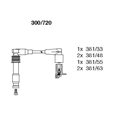 Ккомплект проводов зажигания 300720 BREMI