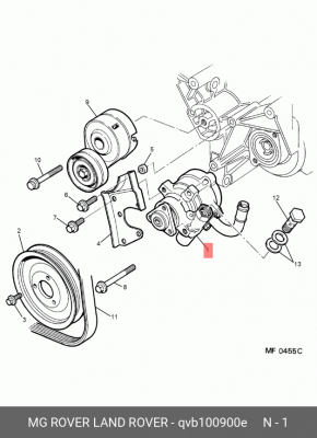 Гидравлический насос, рулевое управление QVB100900E MG ROVER LAND ROVER