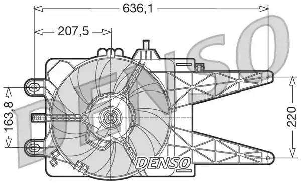 Вентилятор, охлаждение двигателя DER09014 DENSO