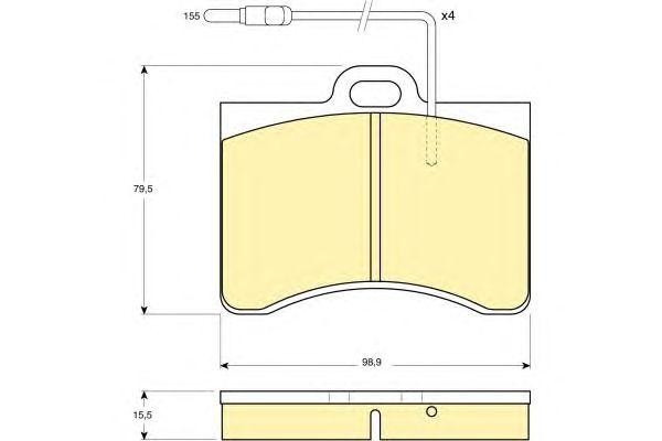 Комплект тормозных колодок, диско 6101659 GIRLING
