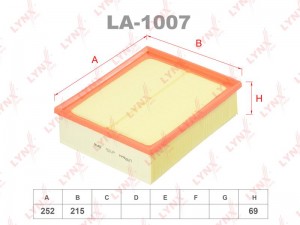 Фильтр воздушный LA-1007 LYNXAUTO