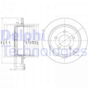 Тормозной диск BG3073 DELPHI