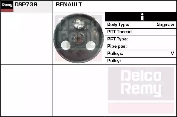 Гидравлический насос, рулевое управление DSP739 DELCO REMY