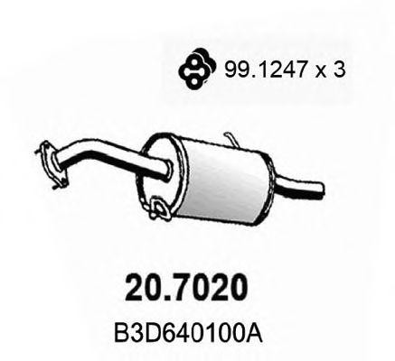 Глушитель выхлопных газов конечный 207020 ASSO