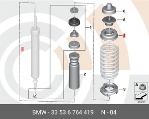 Проставка пружины подвески 33 53 6 764 419 BMW