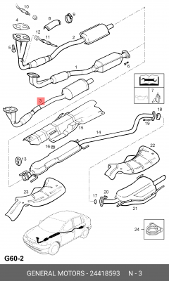 Катализатор 24418593 GENERAL MOTORS
