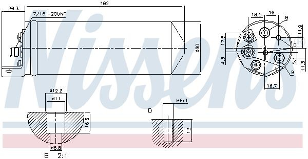 Осушитель, кондиционер 95240 NISSENS