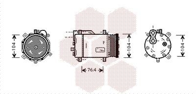 Компрессор, кондиционер 5800K170 VAN WEZEL