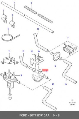 Регулятор давления подачи топлива 80TF9D916AA FORD