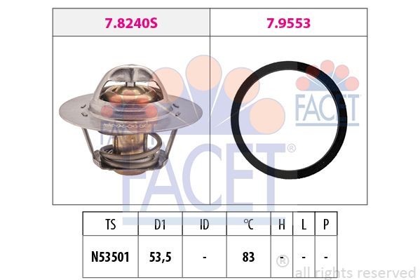 Термостат, охлаждающая жидкость 7.8240 FACET