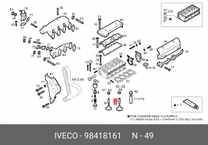 Выпускной клапан 98418161 IVECO
