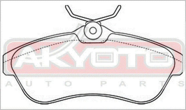 Колодки тормозные дисковые AKD-0206 AKYOTO