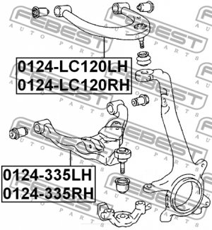 Рычаг подвески 0124-335LH FEBEST