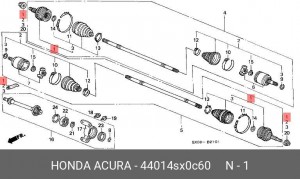 ШРУС 44014SX0C60 HONDA