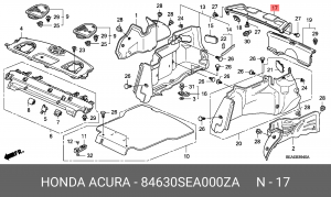 Обшивка багажника 84630SEA000ZA HONDA