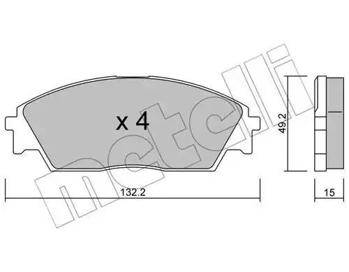Комплект тормозных колодок, диско 2202360 METELLI