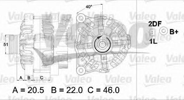 Генератор 437461 VALEO PHC