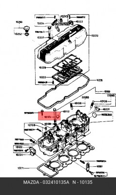 Болт головки цилидра 032410135A MAZDA