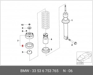 Тарелка опоры амортизатора 33 53 6 753 765 BMW