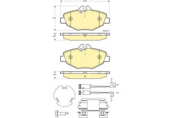 Комплект тормозных колодок, диско 6115424 GIRLING
