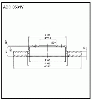 Диск тормозной ADC0531V ALLIED NIPPON