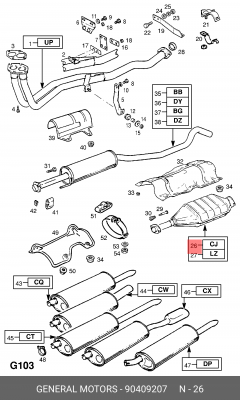 Катализатор 90409207 GENERAL MOTORS