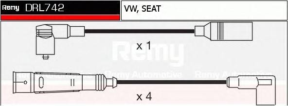 Ккомплект проводов зажигания DRL742 DELCO REMY