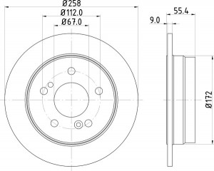 Тормозной диск MDC769 MINTEX