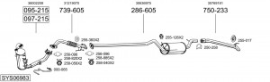 Средний глушитель выхлопных газов 284069 BOSAL