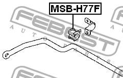 Втулка стабилизатора MSB-H77F FEBEST